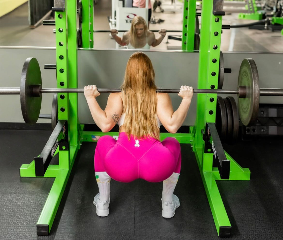 Seamless Pink Phineapple Leggings
