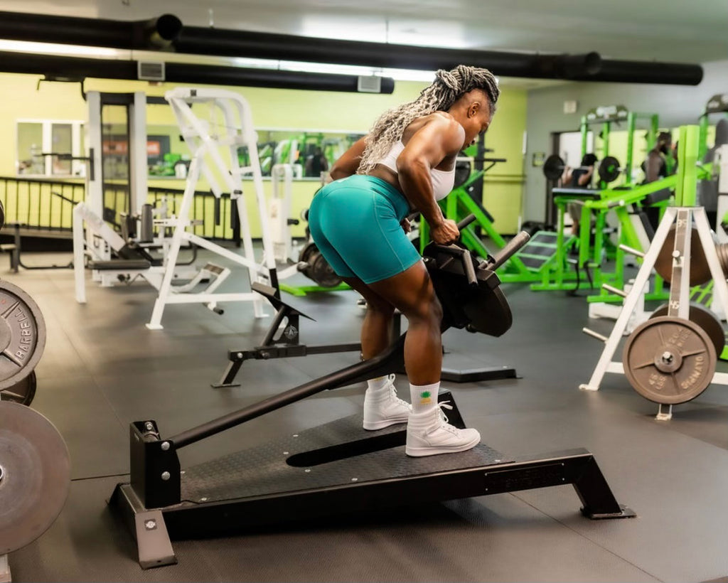 Seamless Teal Phineapple Workout Shorts
