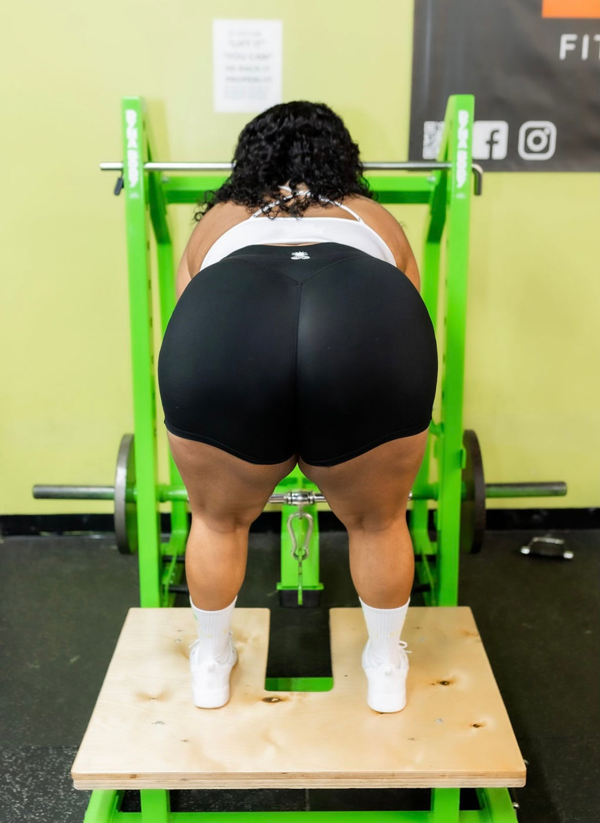 Seamless Black Phineapple Workout Shorts