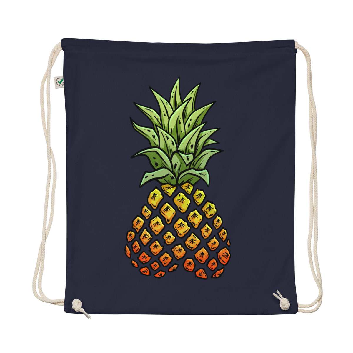 Phineapple cotton drawstring bag