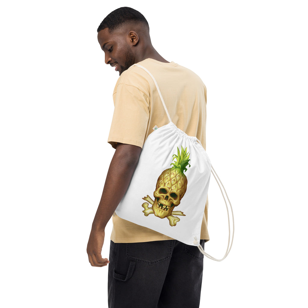 Phineapple Skull drawstring bag