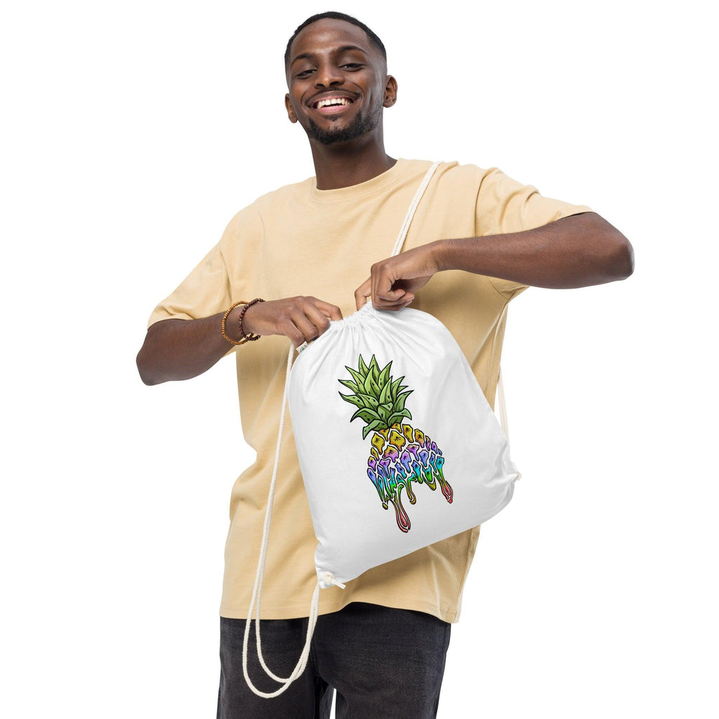 Organic cotton drawstring bag - Phineapple