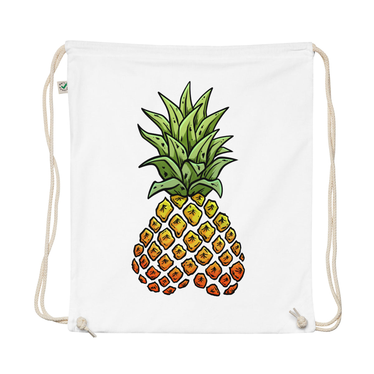 Phineapple cotton drawstring bag