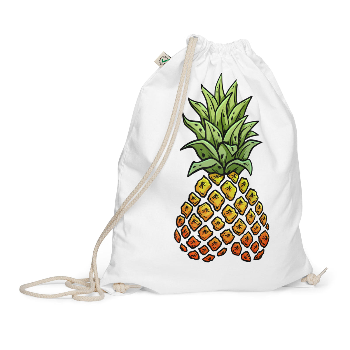 Phineapple cotton drawstring bag