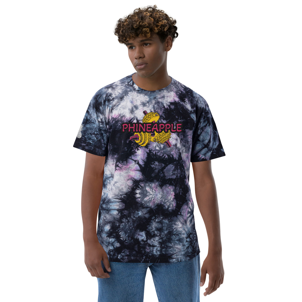 Embroidered  Phineapple Tie-Dye Pump Cover