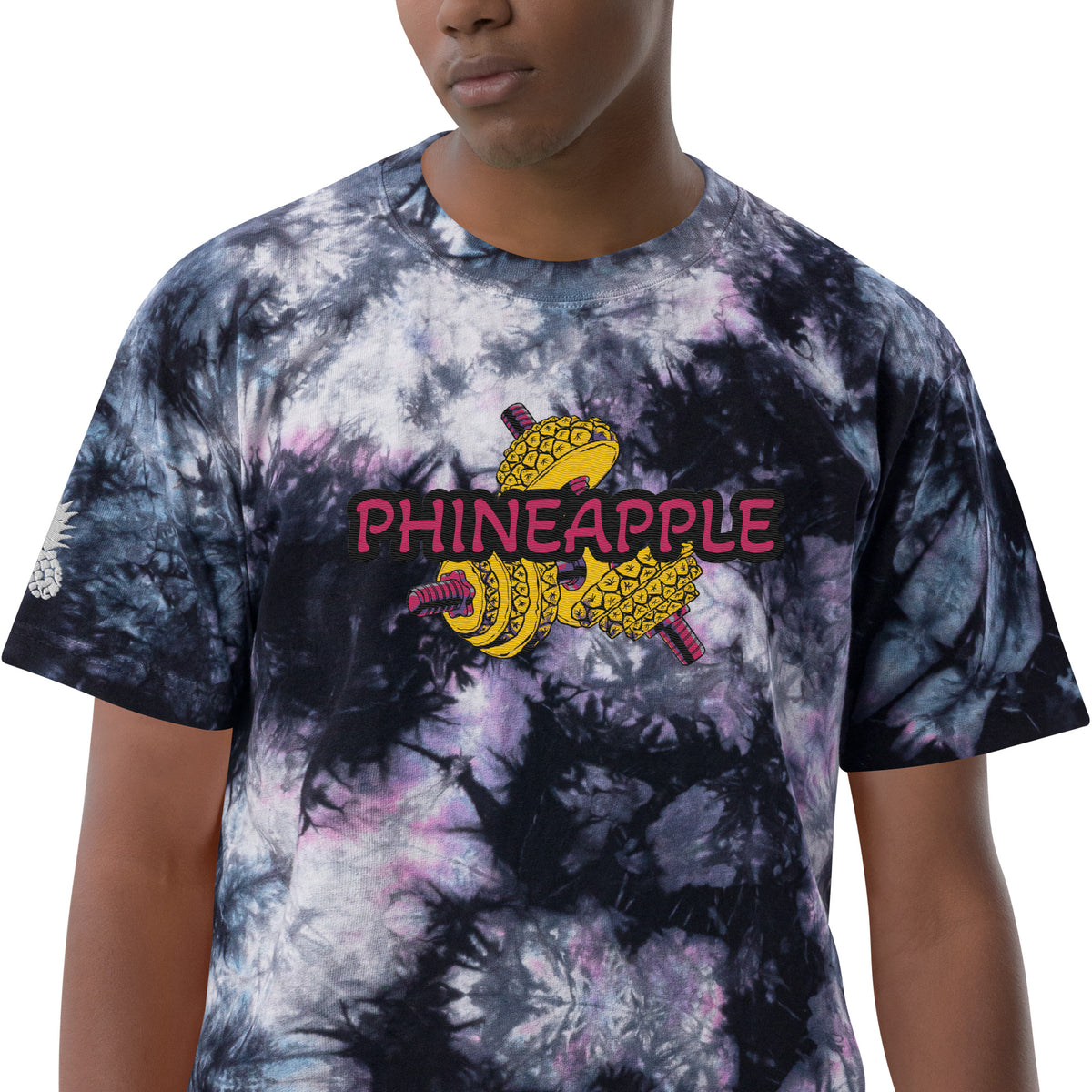 Embroidered  Phineapple Tie-Dye Pump Cover