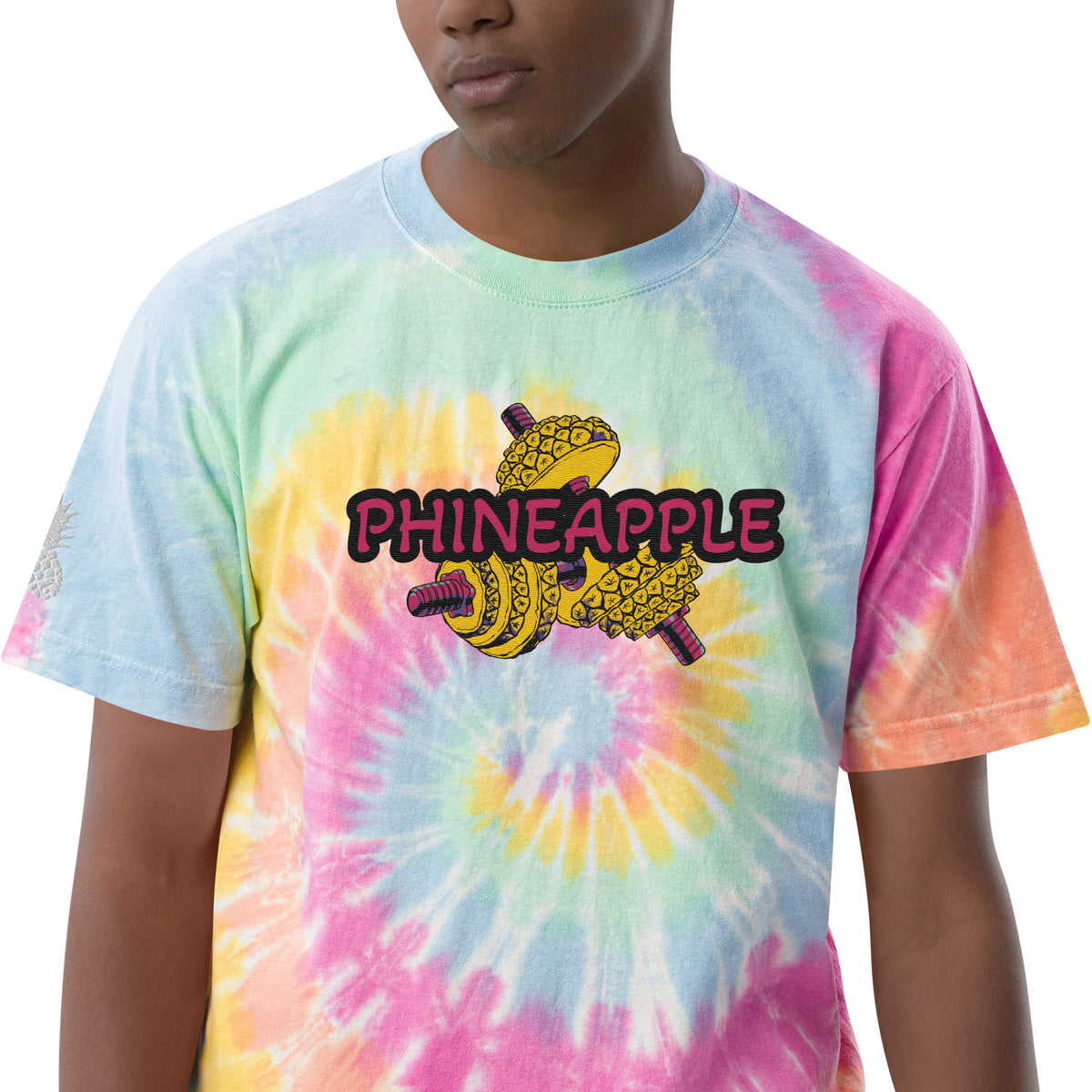 Embroidered  Phineapple Tie-Dye Pump Cover