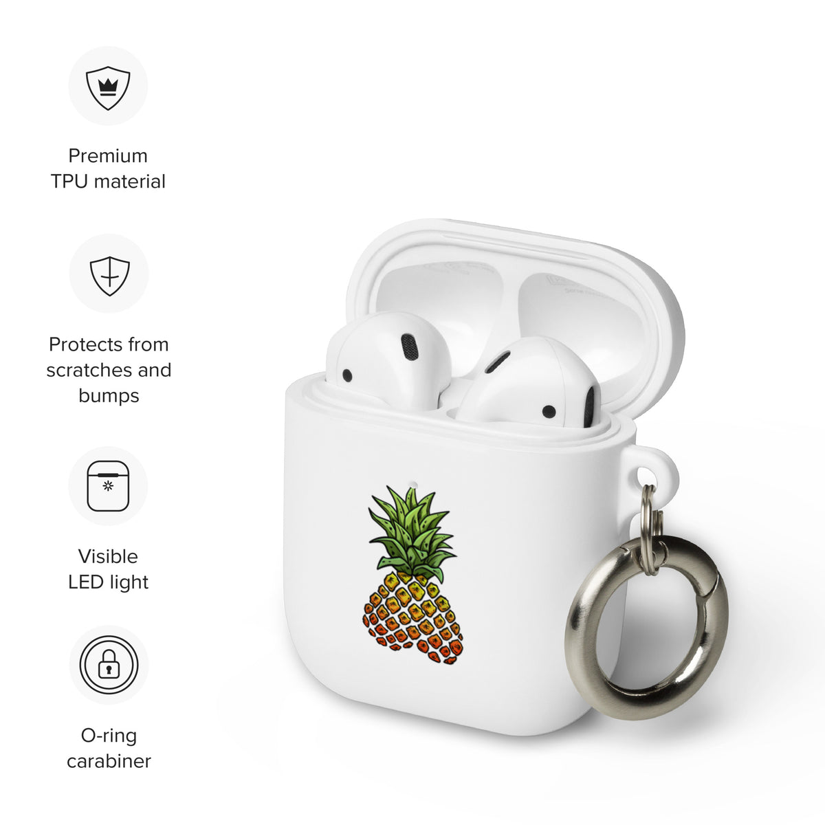 Rubber Phineapple AirPods case