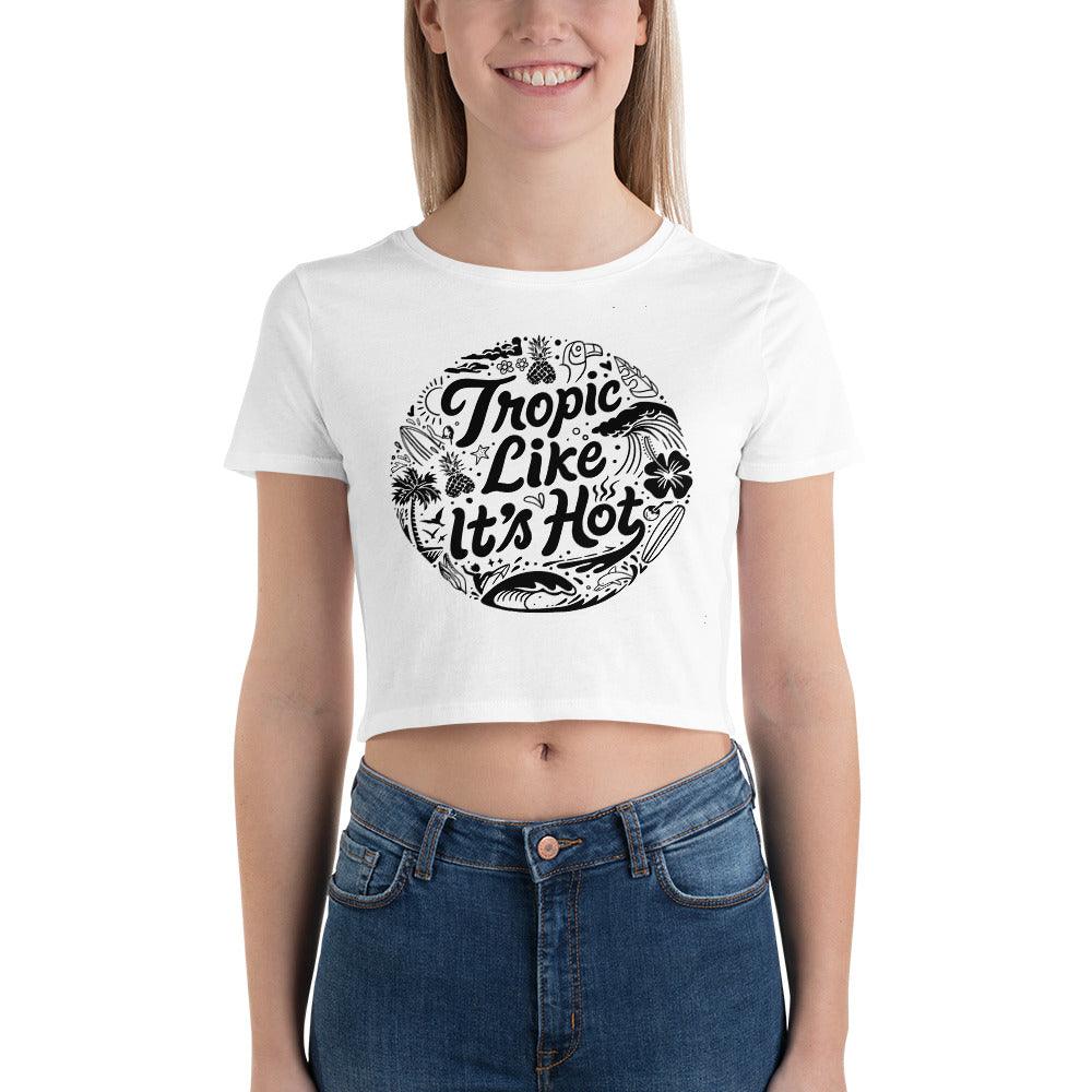 Tropic Like It's Hot Women’s Crop Tee - Phineapple