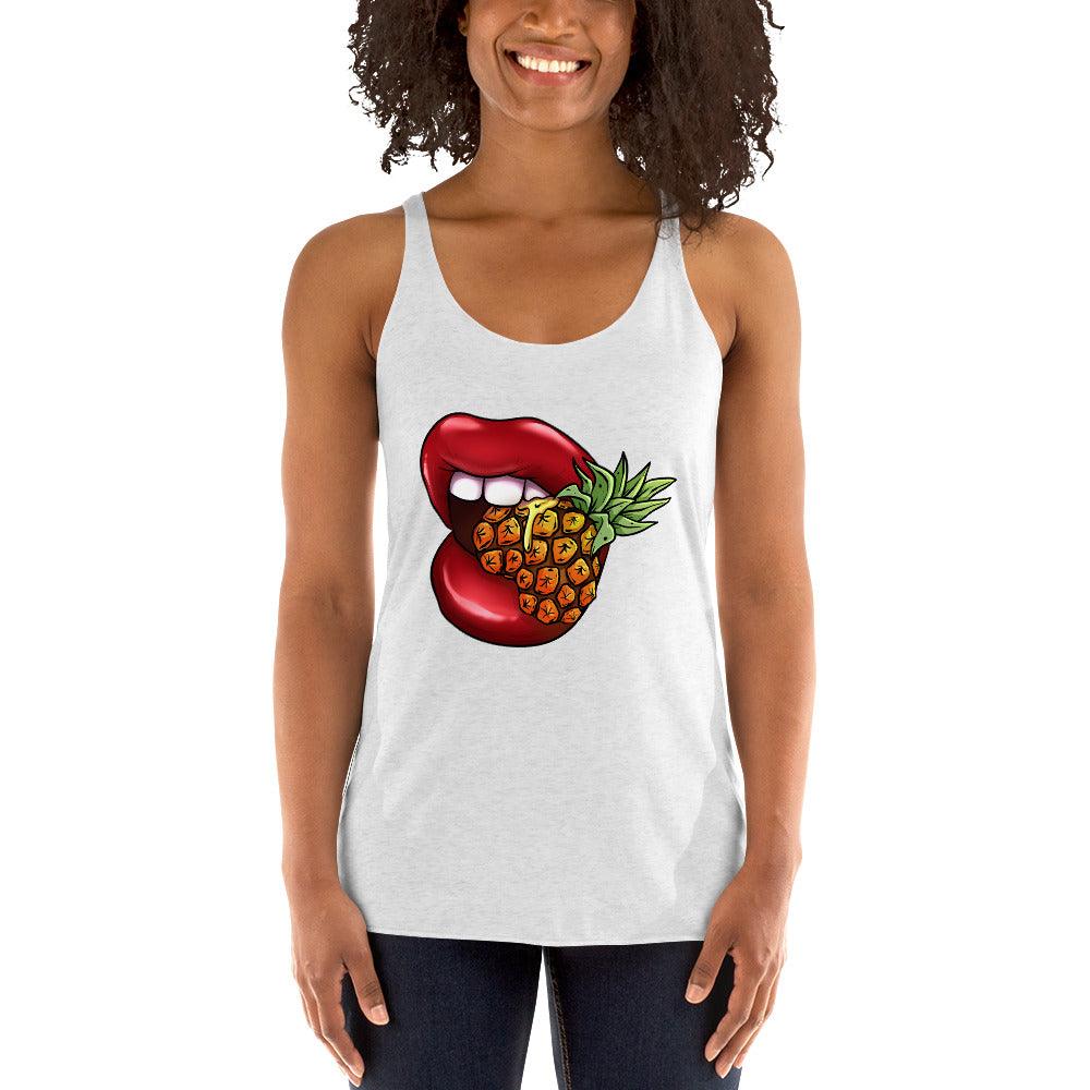 Lips Women's Racerback Tank - Phineapple
