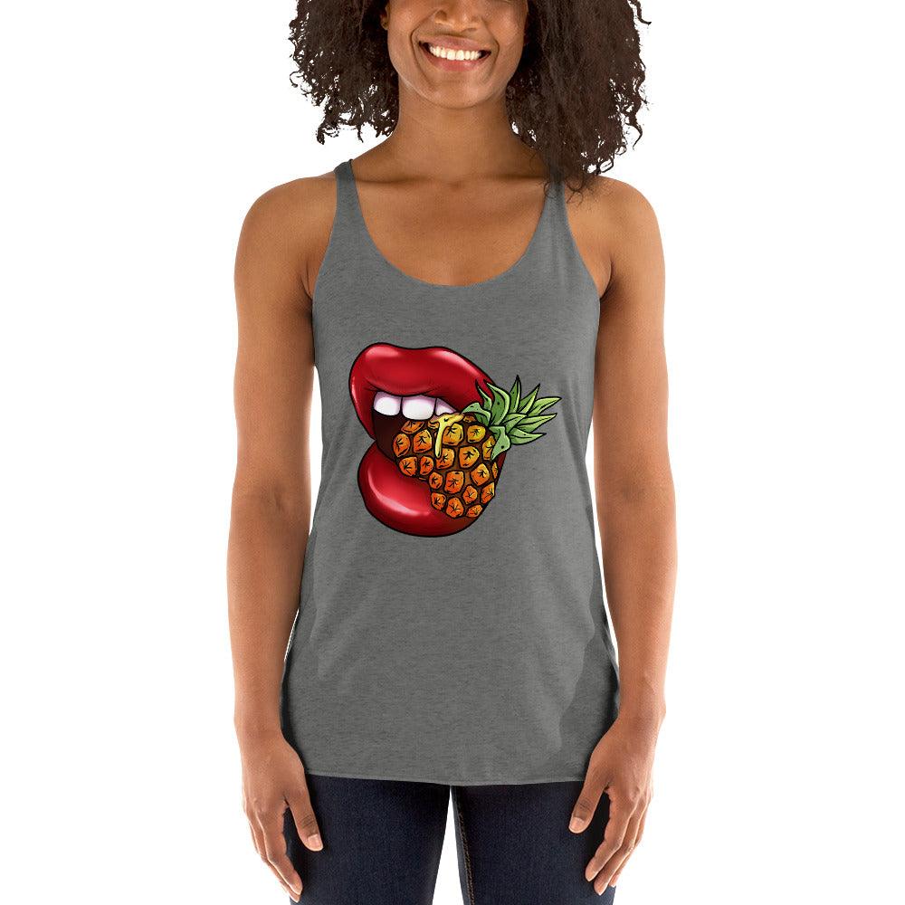 Lips Women's Racerback Tank - Phineapple