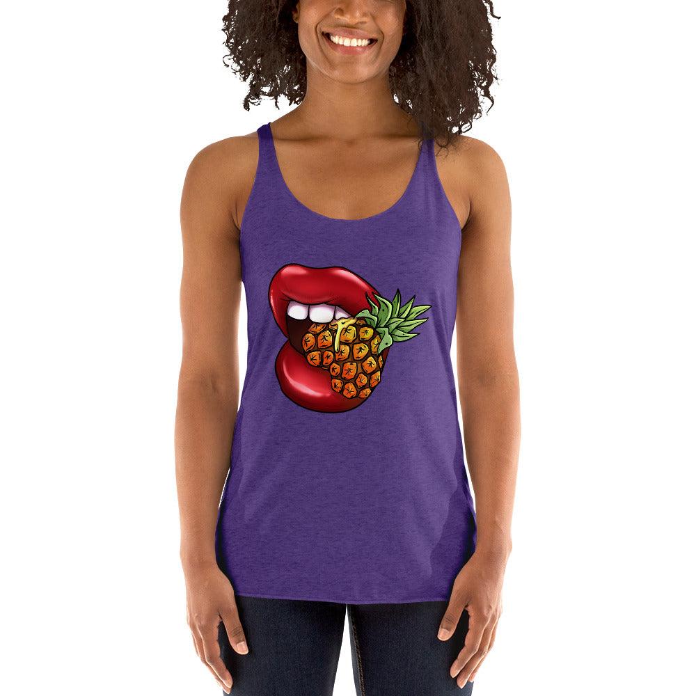 Lips Women's Racerback Tank - Phineapple