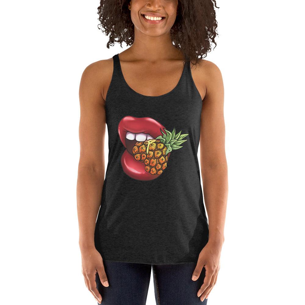 Lips Women's Racerback Tank - Phineapple